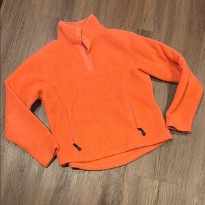 L.L. Bean Women's Salmon Pink Fleece Pullover